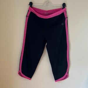 VOGO Athletica Black and Pink Capri’s S